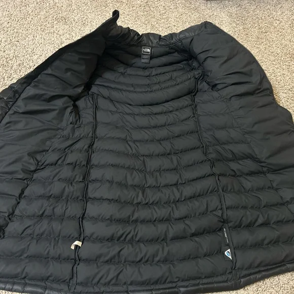 The North Face 700 Women's Black Puffer Trench Coat Jacket Size Small Full Zip S - Picture 10 of 15